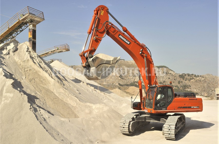 Doosan DX 520 LC в наличии у дилера в Иркутске - лизинг, продажа и запчасти