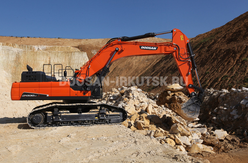 Doosan DX 520 LC в наличии у дилера в Иркутске - лизинг, продажа и запчасти